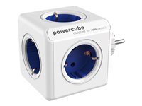 Allocacoc PowerCube original Strømfordelingsenhed 5-stik 16A Blå Hvid