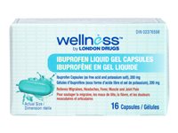 Wellness by London Drugs Ibuprofen Liquid Gel Capsules - 200mg - 16s