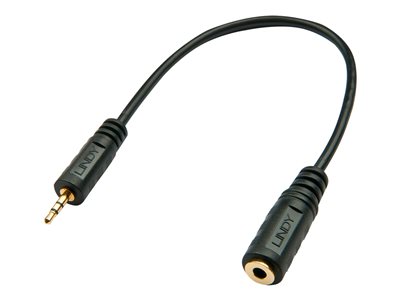 LINDY Audioadapterkabel 2.5mm/3.5mm M/F 20cm - 35698