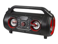 Audiocore bazooka AC875 Boombox-højttaler Sort Rød