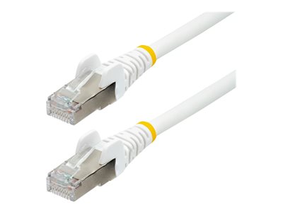 Startech 20ft LSZH CAT6a Ethernet Cable, White, 10 Gigabit Snagless RJ45 100W PoE Patch Cord, CAT 6A 10GbE 27AWG S/FTP Network Cable w/Strain Relief, ETL