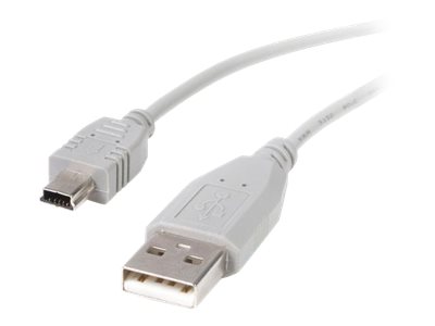 StarTech.com 10 ft. (3 m) USB to Mini USB Cable - USB 2.0 A to Mini B - White - Mini USB Cable (USB2HABM10)