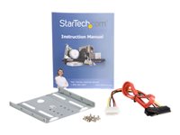 Startech SSD Mounting Bracket - Solid Metal - 2.5in to 3.5 Hard Drive Adapter - SSD Bracket - SSD Upgrade Kit (BRACKET25SAT) 