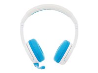 Onanoff BuddyPhones School+ Trådløs Høretelefoner Blå Hvid