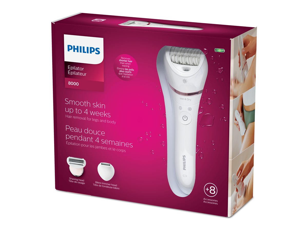 Philips Series 8000 Cordless Epilator - White - BRE720/14