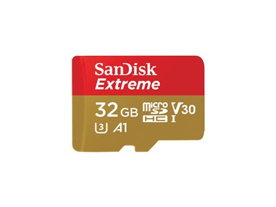 SanDisk Extreme - Flash memory card (microSDHC to SD adapter included)