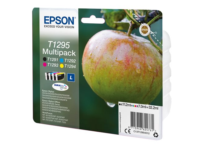 Image of Epson T1295 Multipack - 4-pack - L size - black, yellow, cyan, magenta - original - ink cartridge