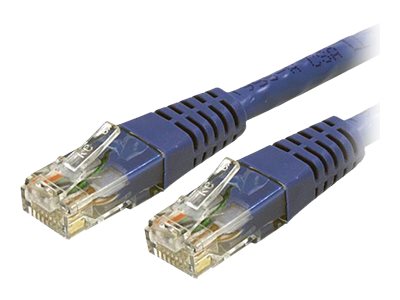 StarTech.com 50ft CAT6 Ethernet Cable, 10 Gigabit Molded RJ45 650MHz 100W PoE Patch Cord, CAT 6 10GbE UTP Network Cable with Strain Relief, Blue, Fluke Tested/Wiring is UL Certified/TIA - Category 6 - 24AWG (C6PATCH50BL)