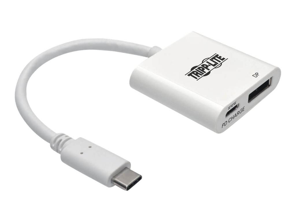 Tripp Lite USB C to DisplayPort Video Adapter Converter w/ USB-C PD Charging Port, USB Type C to DP, USB-C, USB Type-C 6in
