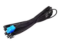 SilverStone 8 pin PCI Express-strøm med aftagelig 2 pin sektion (male) - Sort Strømkabel