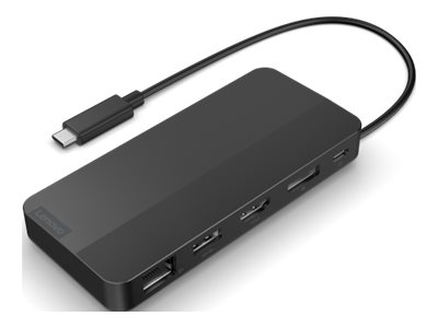 Lenovo USB-C Dual Display Travel Dock with Adapter - 40B90100EU