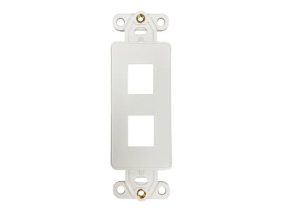 Eaton Tripp Lite Series 2-Port Antibacterial Wall-Mount Insert, Decora Style, Vertical, Ivory, TAA