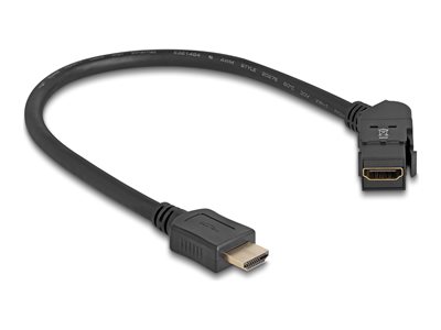 DELOCK HDMI Einbaubuchse 45° gewinkelt/HDMI St 30cm 8K 60Hz