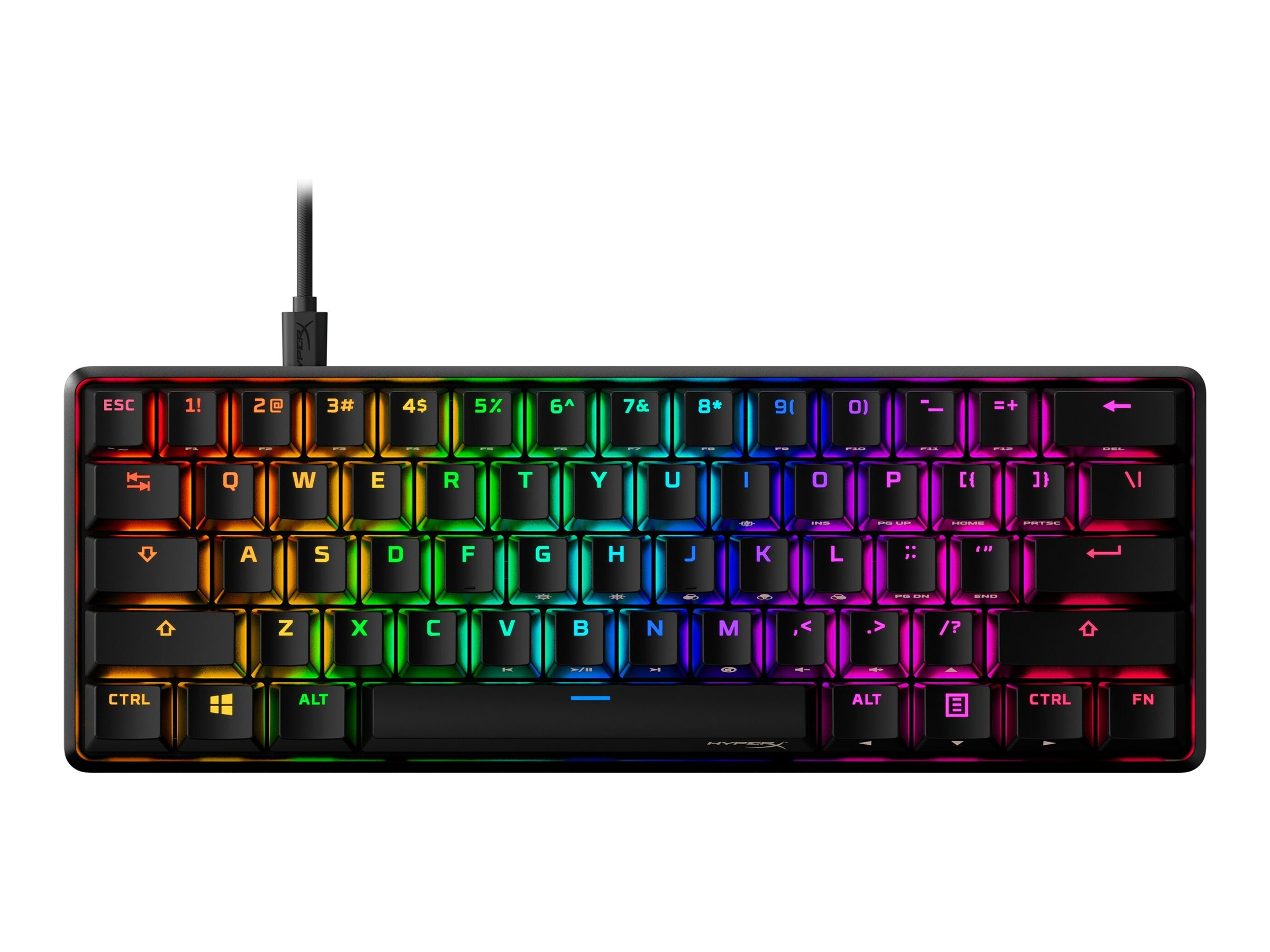 HyperX Alloy Origins 60 keyboard QWERTY US black Input Product shot Front 79952