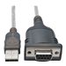Eaton Tripp Lite Series USB to Null Modem Serial FTDI Adapter Cable with COM Retention (USB-A to DB9 M/F), 18-in. (45.72 cm)