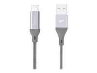 Silicon Power Boost Link Nylon USB Type-C kabel 1m Grå