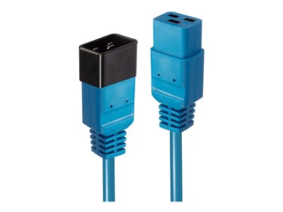 LINDY IEC-Netzverlängerung C19 auf C20 blau 2m extern bulk - 30121