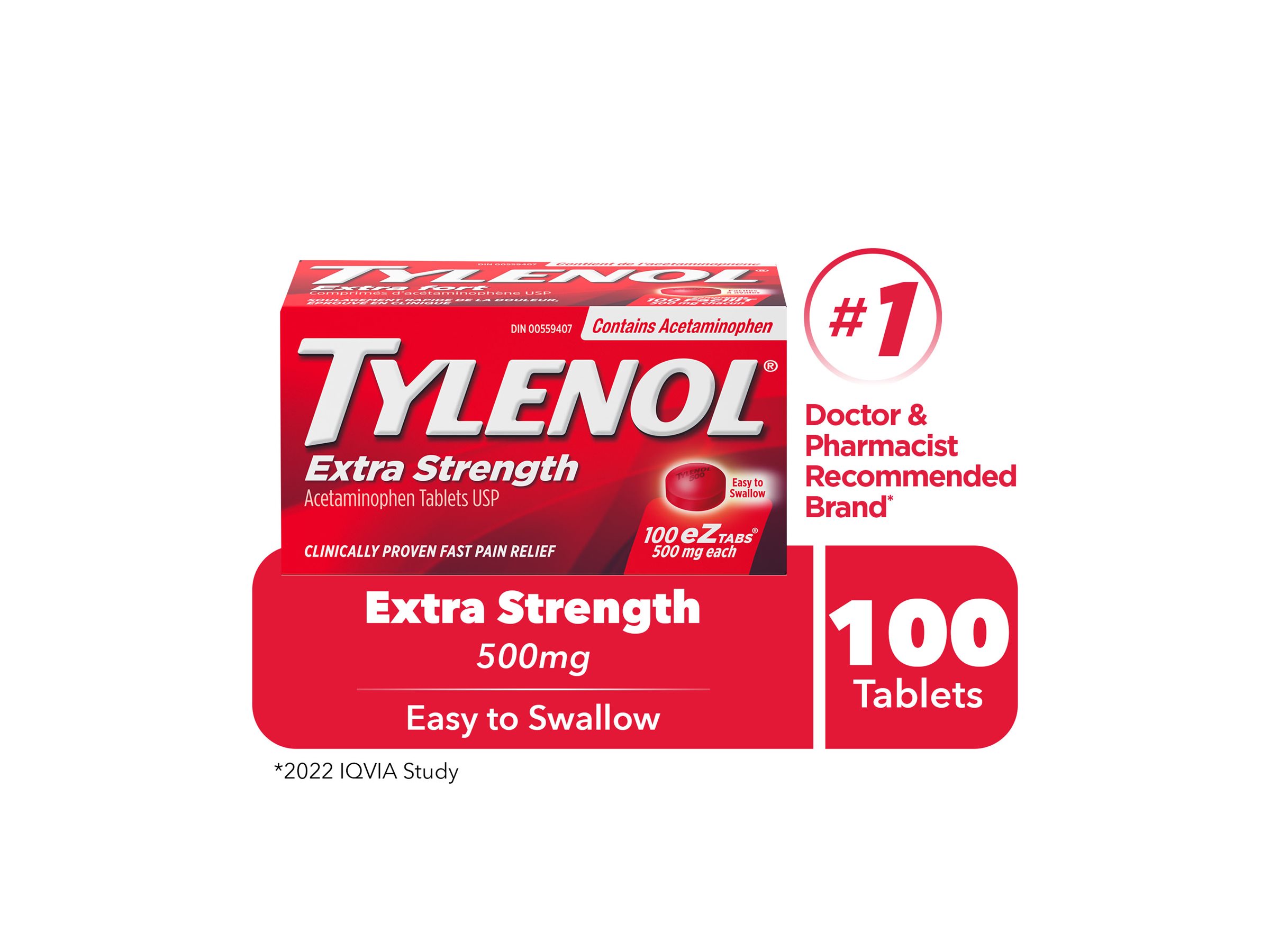 Tylenol* Extra Strength EZ Tablets - 100s� �