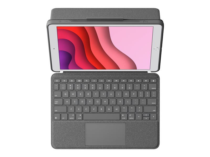 Logitech Combo Touch - clavier et tui - avec trackpad - AZERTY - Franais - graphite Priphrique d\'entre