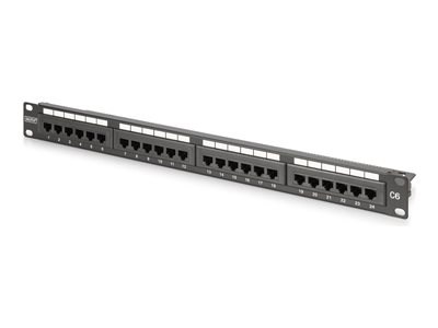DIGITUS Patchpanel 1U 24-Port  LSA  Cat6 8P8C ungeschirmt