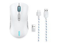 Lenovo Legion M600 Gaming Mouse - Mouse - ergonomic - right and left-handed - optical - 9 buttons - wireless, wired - 2.4 GHz, USB 2.0, Bluetooth 5.0 - black (chassis), stingray (top) - retail - CRU