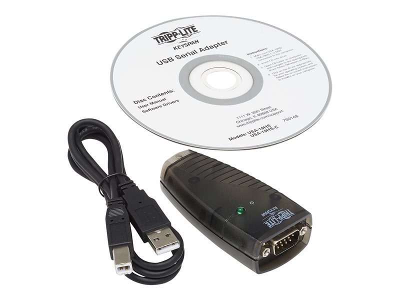 Keyspan USB to Serial Adapter USB-A Male to DB9 RS232 Male 3 ft. 0.91 m TAA – Eaton