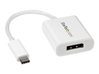 StarTech.com USB C to DisplayPort Adapter - 4K 60Hz - White - USB 3.1 Type-C to DisplayPort Adapter - USB C Video Adapter (CDP2DPW) Ekstern videoadapter