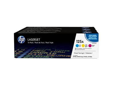 HP 125A CYM Tri-Pack LaserJet Toner Cart