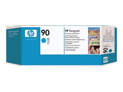 HP 90 - Cyan - Druckkopf mit Reiniger - für DesignJet 4000, 4000ps, 4020, 4020ps, 4500, 4500mfp, 4500ps, 4520, 4520 HD-MFP, 4520ps