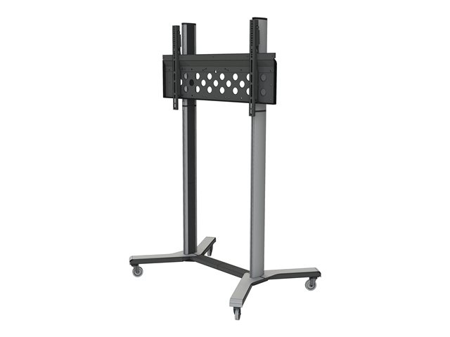 Pmv Mounts Pmvtrolleyxxl Cart For Flat Panel Satin Black Satin Silver