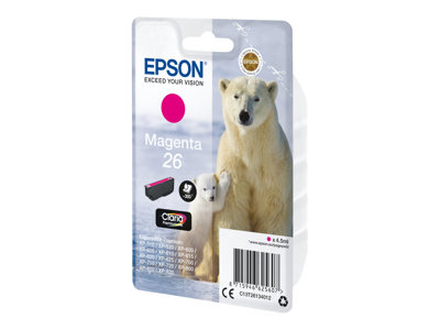 EPSON Tinte Singlepack Magenta 26 - C13T26134012
