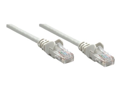 Intellinet Network Patch Cable, Cat5e, 2m, Grey, CCA, U/UTP, PVC, RJ45,  Gold Plated Contacts, Snagless, Booted, Polybag