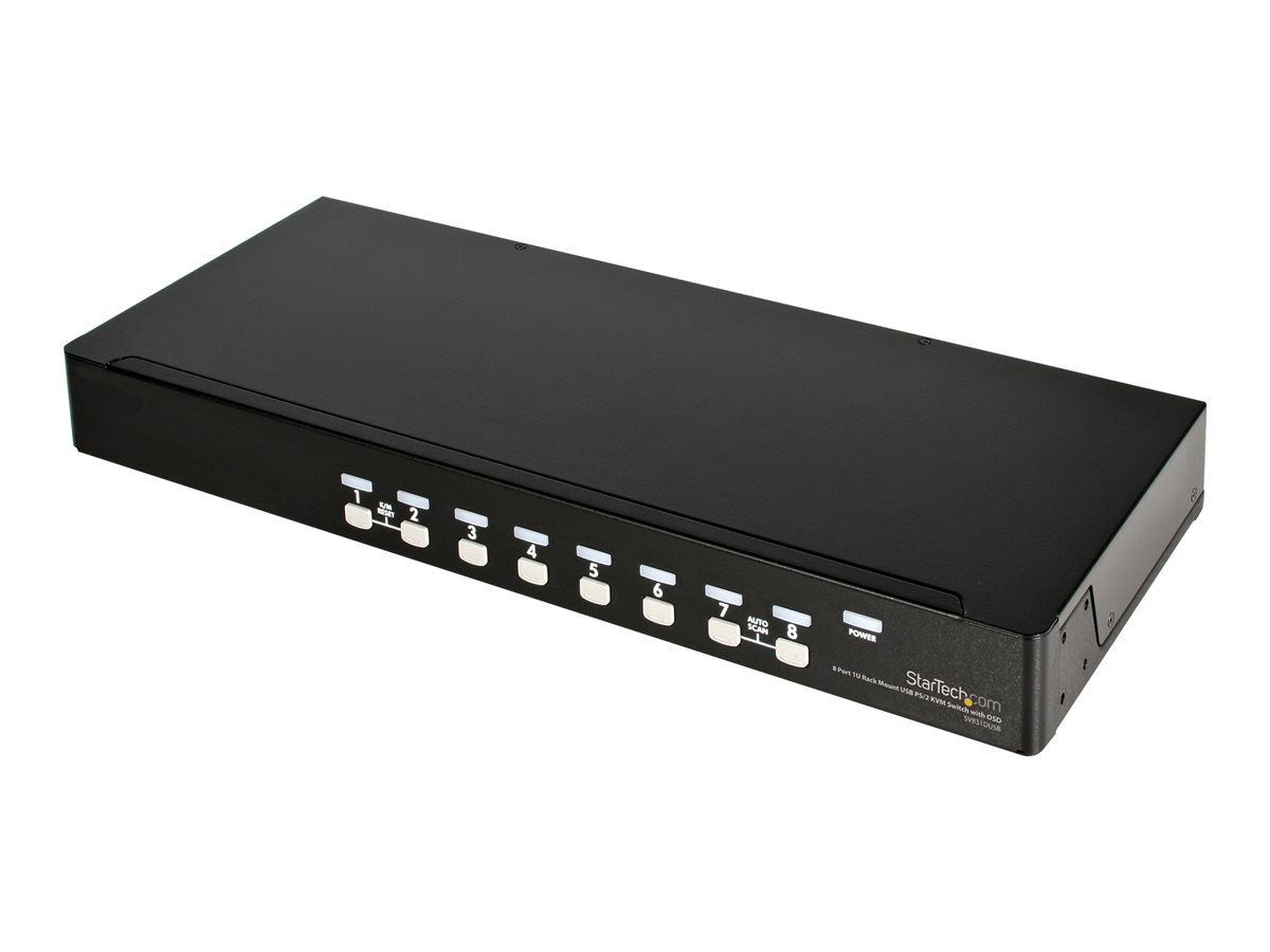 8 Port 1U Rackmount USB PS/2 KVM Switch