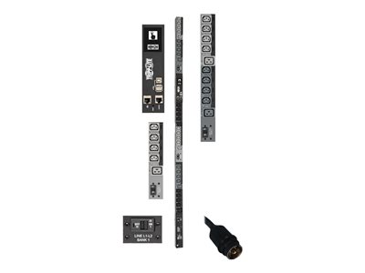 Tripp Lite 14.5kW 3-Phase Switched PDU, LX Interface, 200/208/240V Outlets (24 C13/6 C19), LCD, Hubbell CS8365C, 1.8m/6 ft. Cord, 0U 1.8m/70 in. Height, TAA