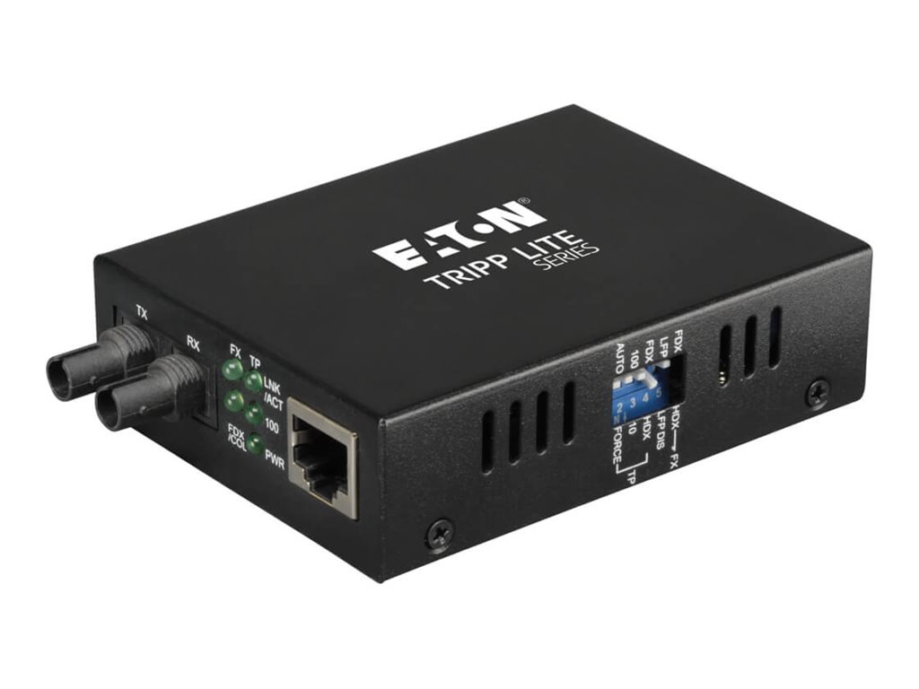 Tripp Lite Fiber Optic 10/100BastT to 100BaseFX-ST Multimode Media Converter 2km 1310nm