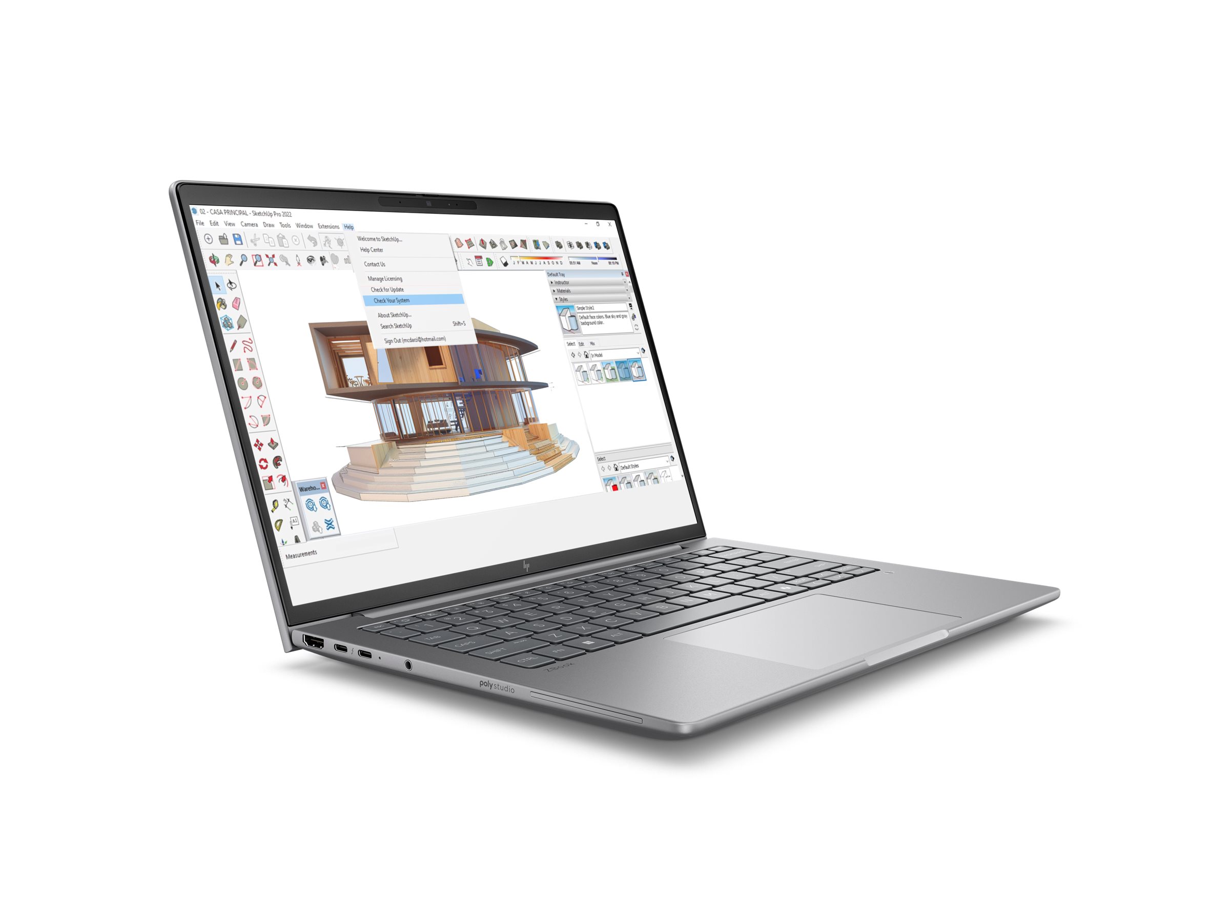 HP ZBook 8 G1i Mobile Workstation AI PC AI Workstation 14 Intel Core Ultra 7 265H 32 GB Product shot Right-angle 80002