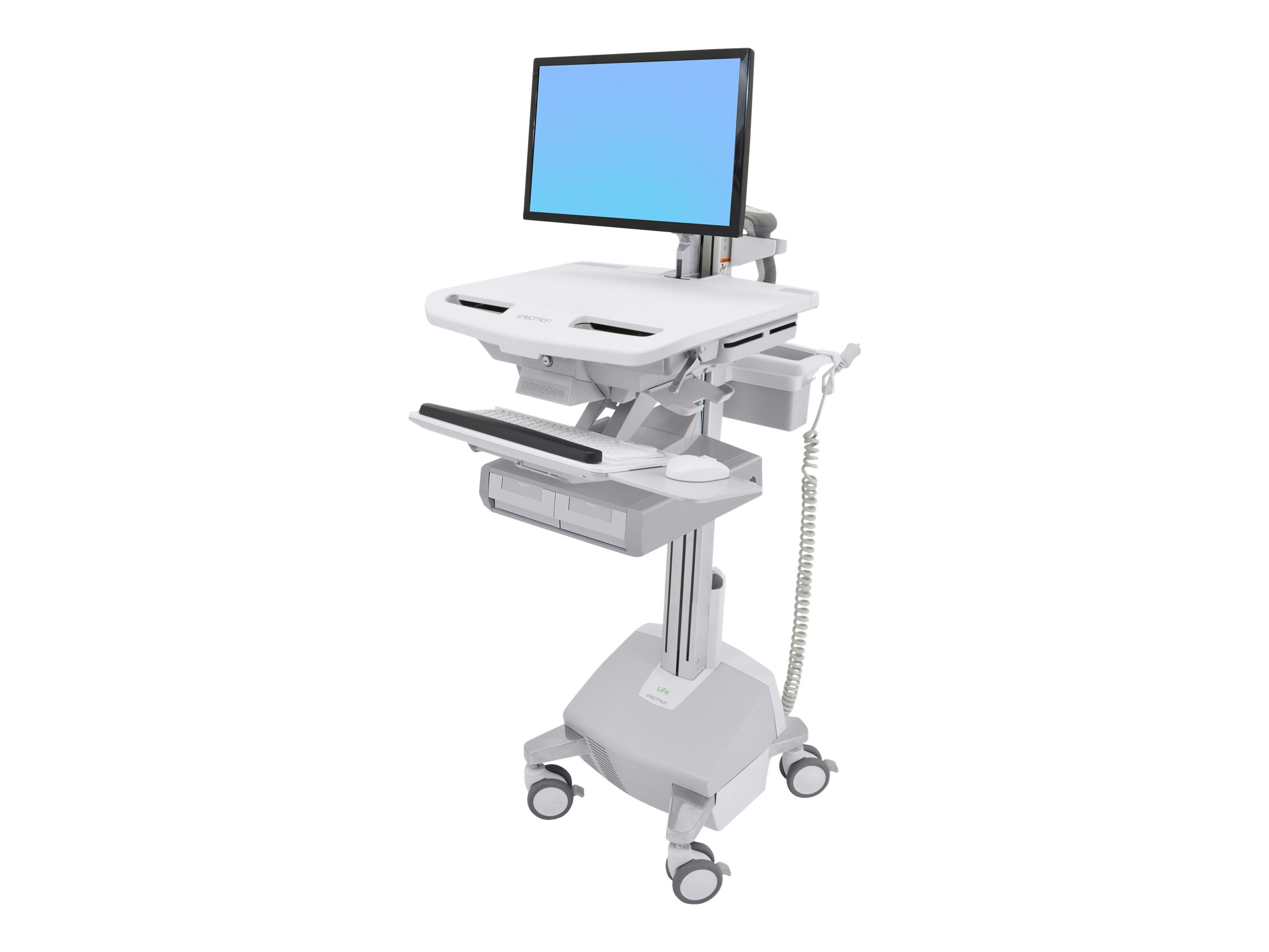 Ergotron StyleView Cart with LCD Arm, LiFe Powered, 2 Drawers
