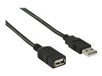 Nedis USB forlængerkabel 2m Sort