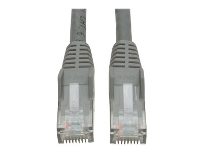 Tripp Lite 5ft Cat6 Gigabit Snagless Molded Patch Cable RJ45 M/M Gray 5'