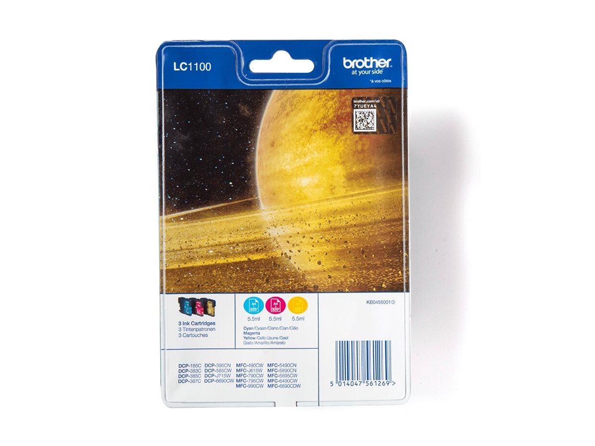 Brother Lc1100rbwbp Yellow Cyan Magenta Original Ink Cartridge Brother Lc1100rbwbp Yellow Cyan Magenta Original Ink Cartridge