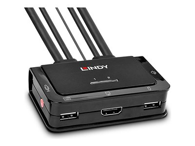 LINDY HDMI KVM Switch 2 Port USB 2.0