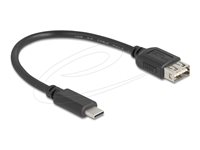 Delock USB Type-C kabel 20cm Sort