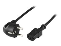 DELTACO Strømkabel 10m Sort