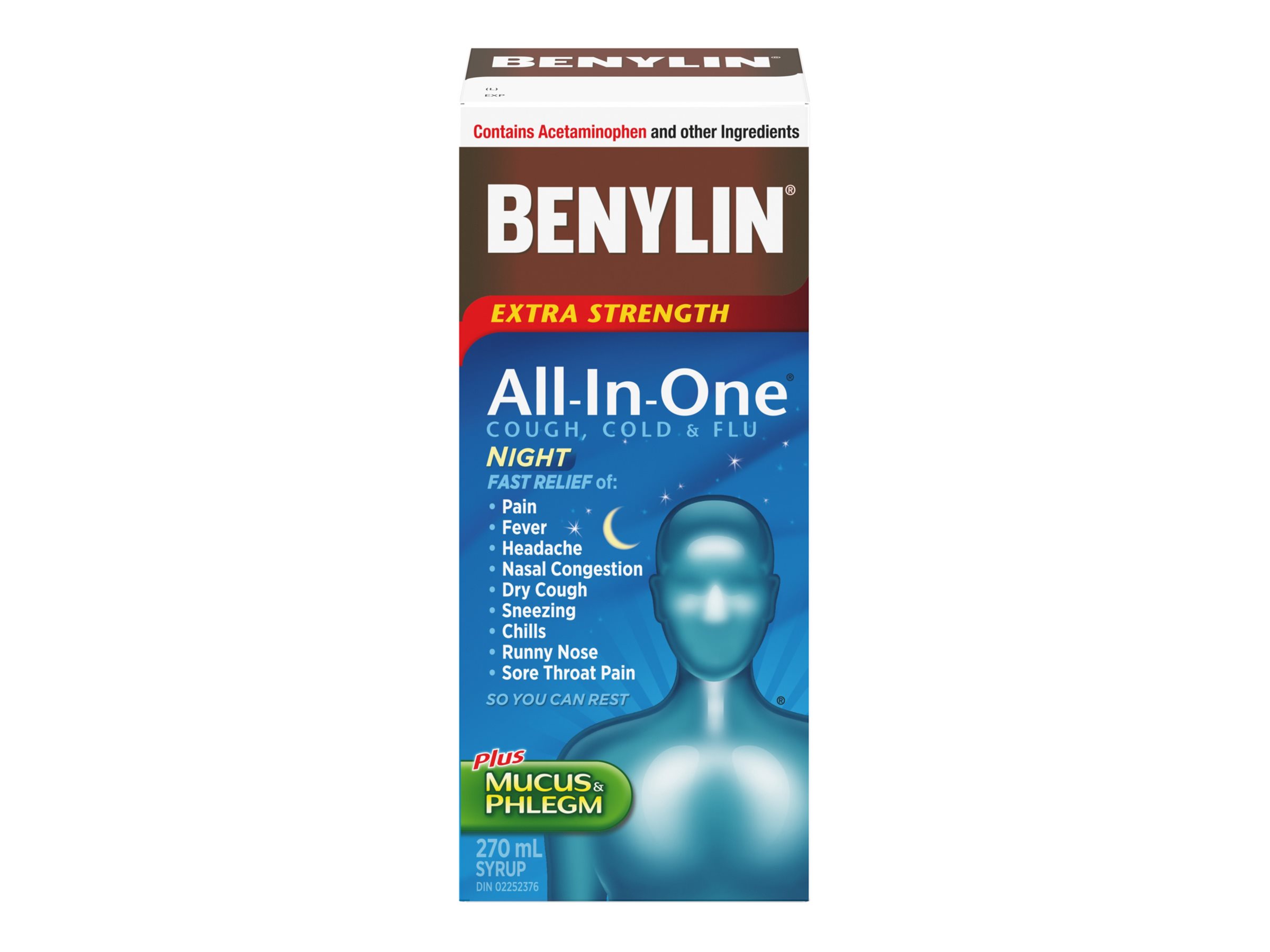 Benylin Extra Strength All-In-One Cold & Flu Night Syrup - 270ml