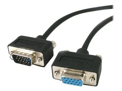 StarTech.com 15 ft Low Profile High Res Monitor VGA Extension Cable M/F