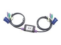 2PORT PS2 CABLE KVM W/ SPEAKER SUPPORT