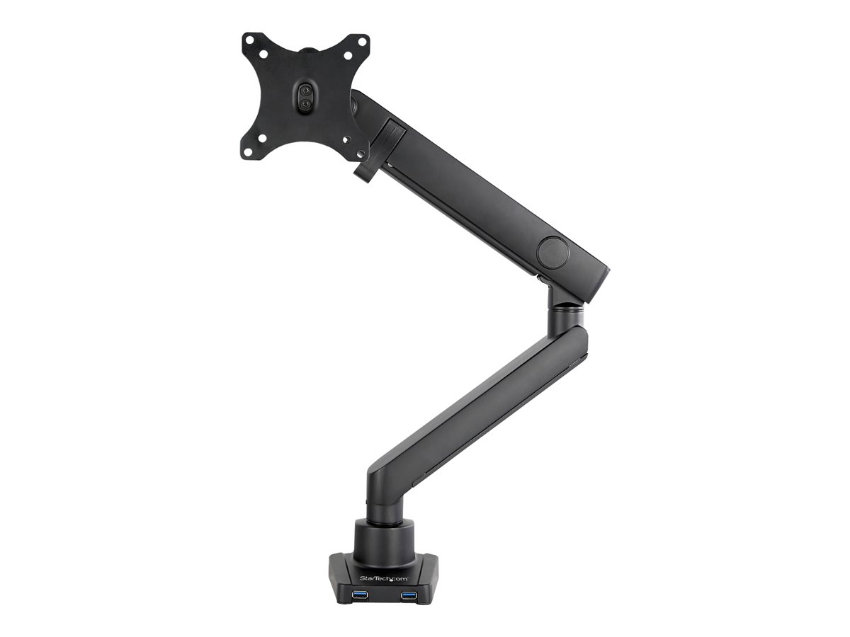 StarTech.com Desk Mount Monitor Arm with 2x USB 3.0 ports, Slim Full Motion Adjustable Single Monitor VESA Mount up to 17.6lbs (8kg) Display, Ergonomic Articulating Arm, Desk Clamp/Grommet - One-touch Adjustment (ARMSLIM2USB3) montážní sada - Slim Full-motion - pro LCD displej/zahnutý LCD displej - černá – foto 4