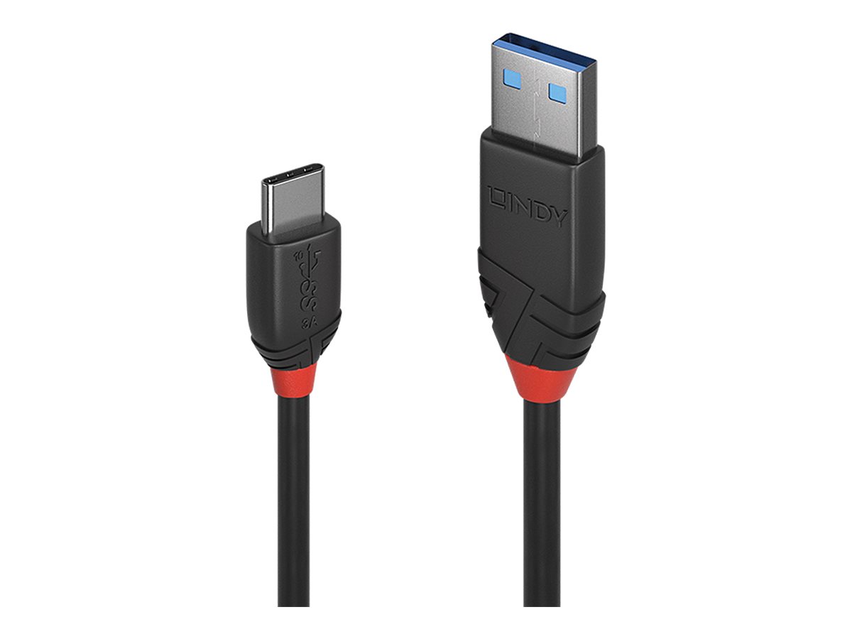 Lindy Black Line - USB-C cable - 24 pin USB-C to USB Type A - 50 cm
