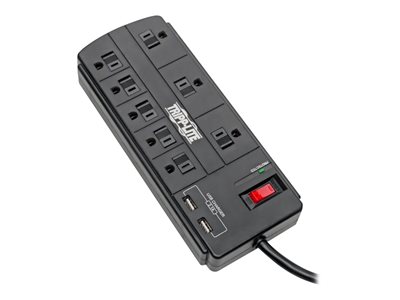 Tripp Lite 8-Outlet Surge Protector with 2 USB Ports