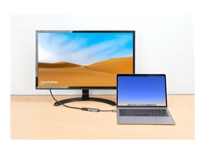 MANHATTAN 3-in-1 Dock USB-A/USB-C PD 4K60 HDMI USB USB-C 190299 (BILD1)